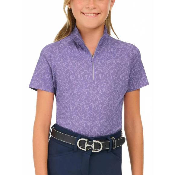 NEW RJ CLASSICS girl's lucy jr short sleeve schooling shirt in paddock play - Picture 1 of 4